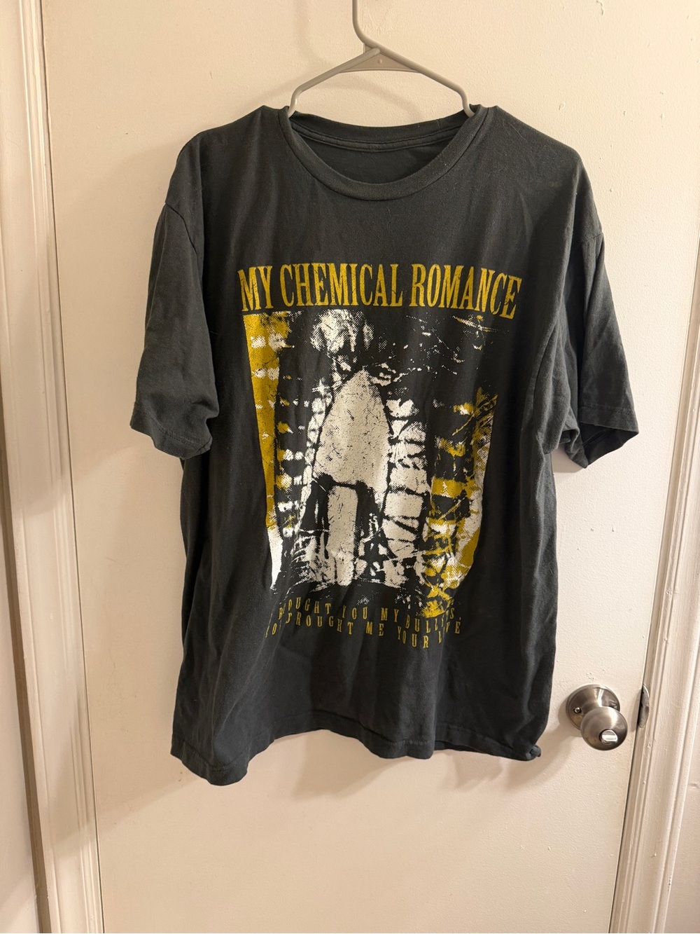 Hot Topic Men’s My Chemical Romance Black Tee with Yellow Print